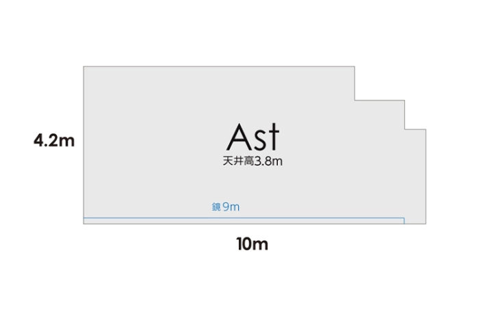 Aスタジオ 平面図