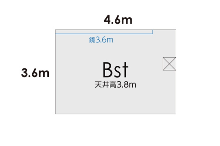 Bスタジオ 平面図