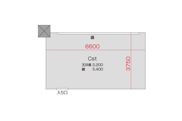 Cスタジオ 平面図