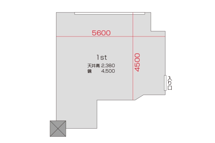 1スタジオ 平面図