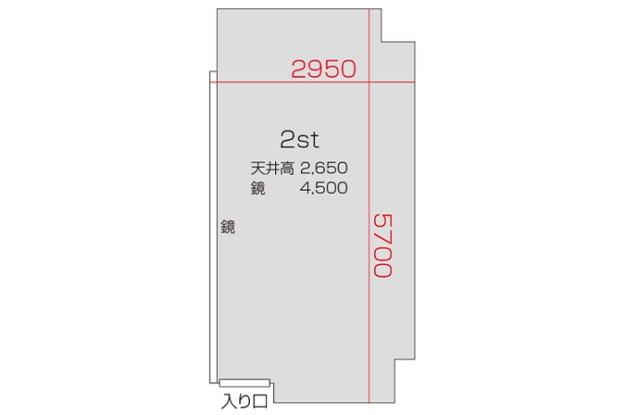 2スタジオ 平面図