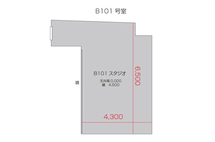 B101スタジオ 平面図