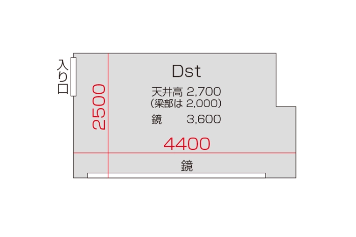 Dスタジオ 平面図