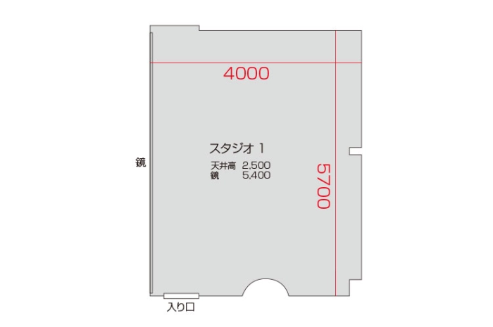 1スタジオ 平面図