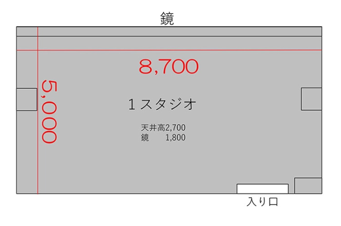 1スタジオ 平面図