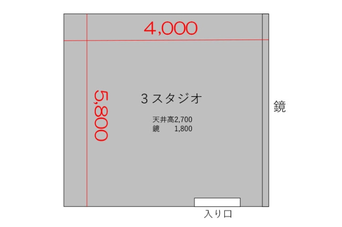 3スタジオ 平面図