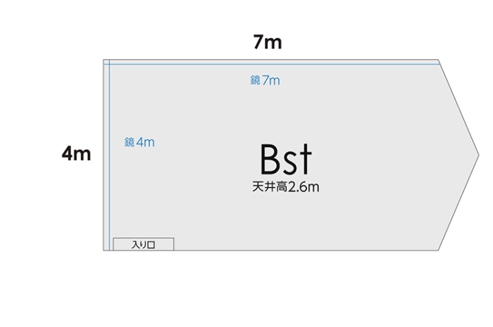 Bスタジオ 平面図