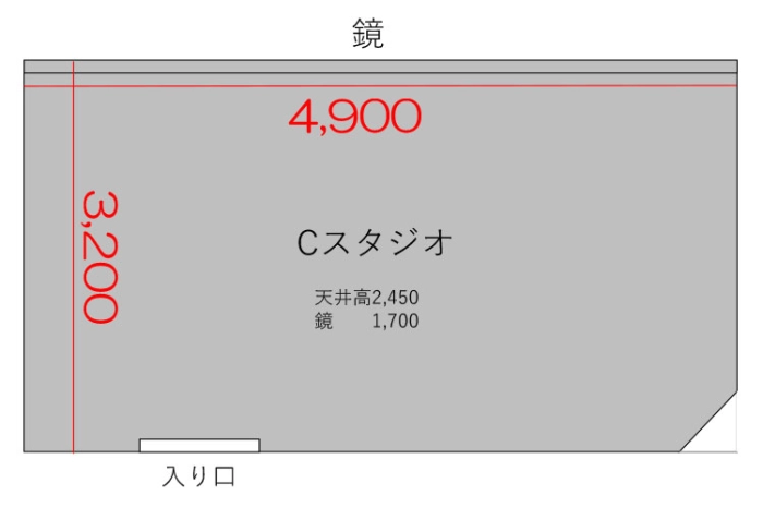 Cスタジオ 平面図