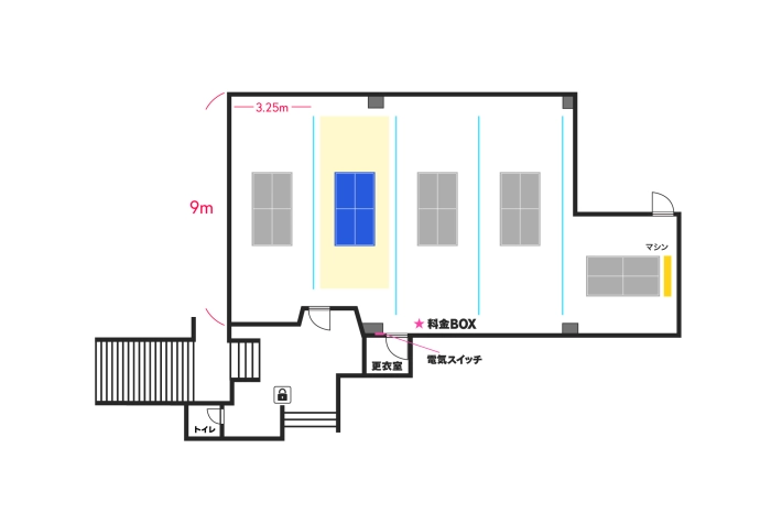 2コート 平面図