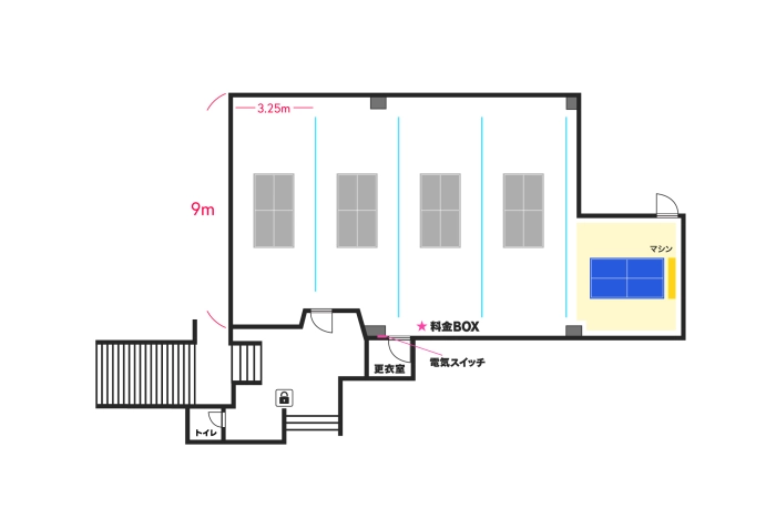 5コート 平面図