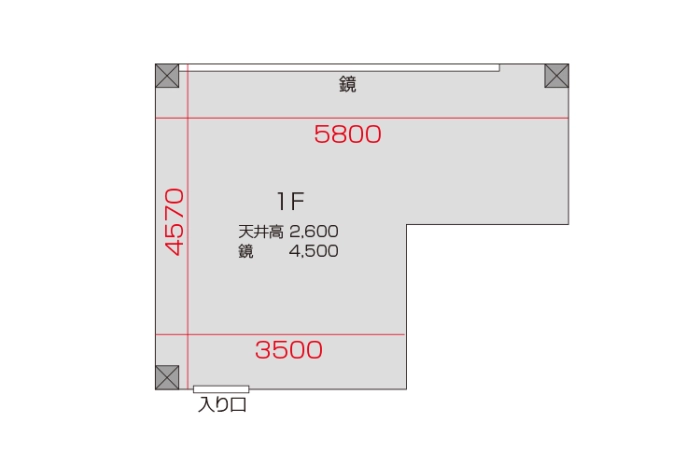 1Fスタジオ 平面図