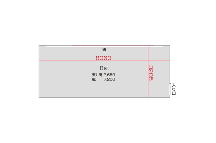 Bスタジオ 平面図