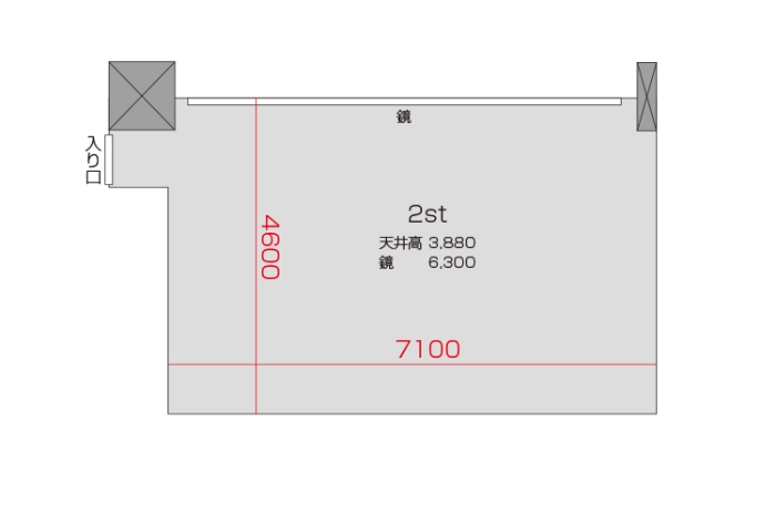 2スタジオ 平面図