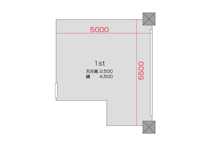 1スタジオ 平面図