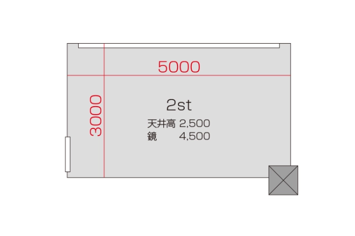 2スタジオ 平面図